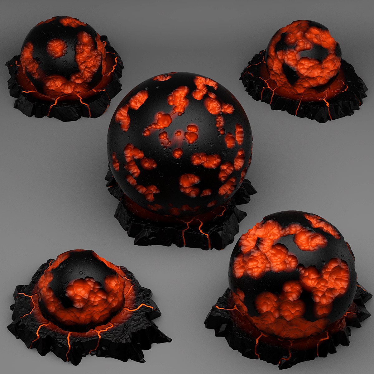 Necrotic Focus Crystals Scatter Terrain - Fantastic Plants and Rocks