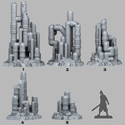 Neglected Martian Pipeworks Scatter Terrain - Fantastic Plants and Rocks