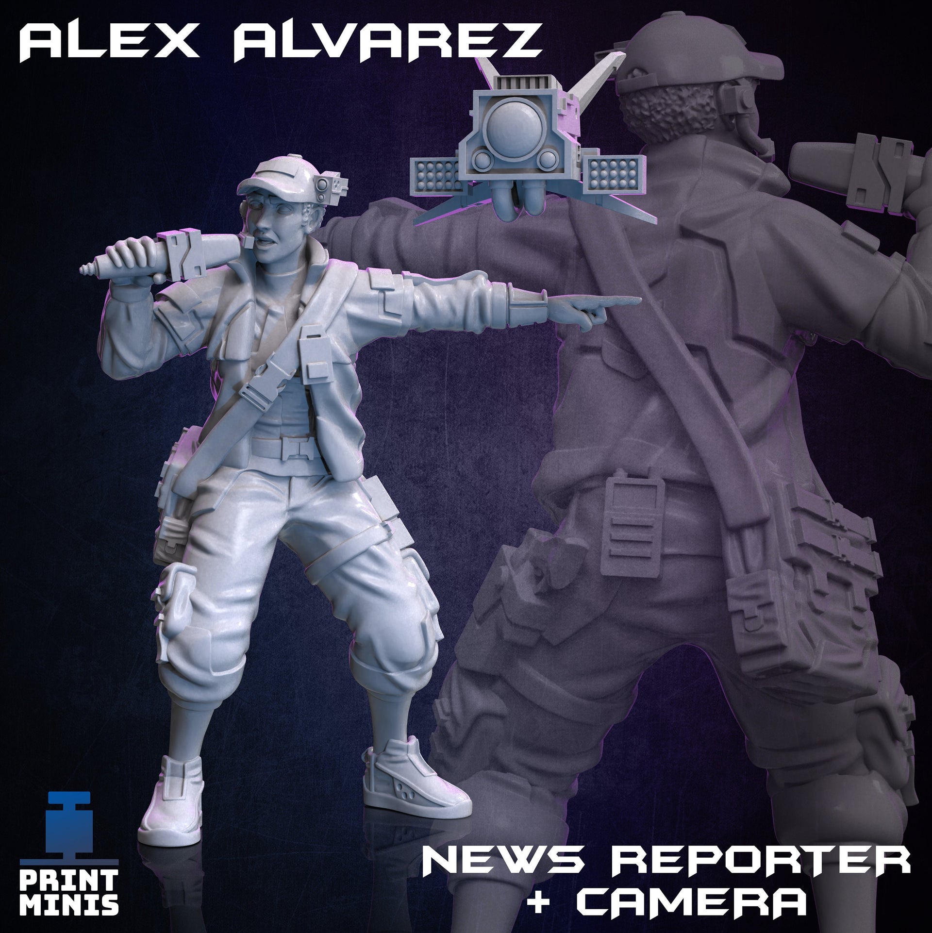 Alex Alvarez, News Reporter + Camera - Print Minis