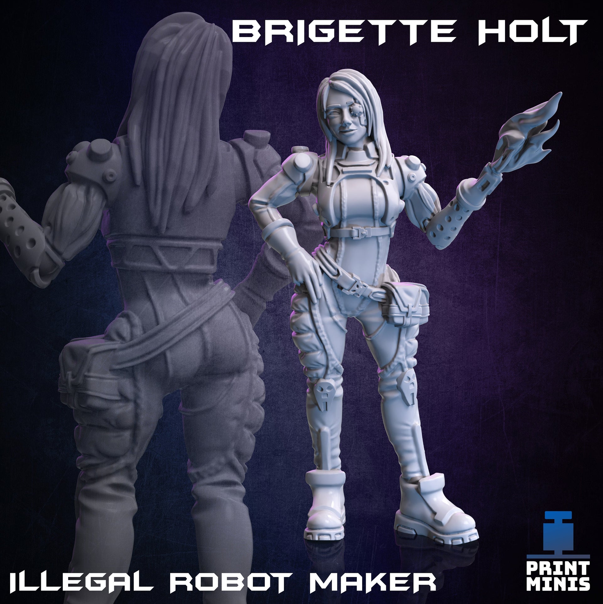 Brigette Holt, Illegal Robot Maker - Print Minis