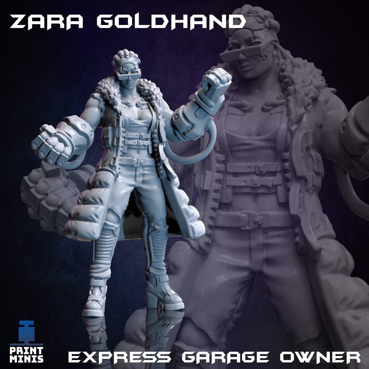 Zara Goldhand, Express Garage Owner - Print Minis