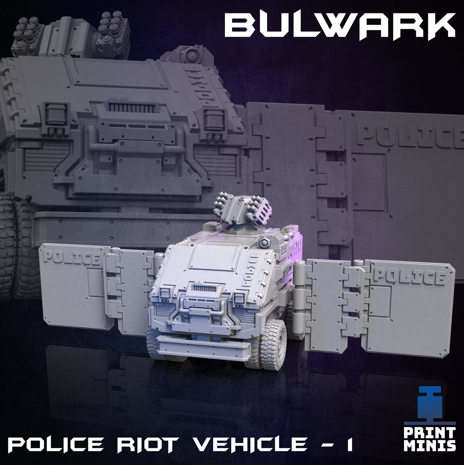 Bulwark Police Raid Vehicle - Print Minis