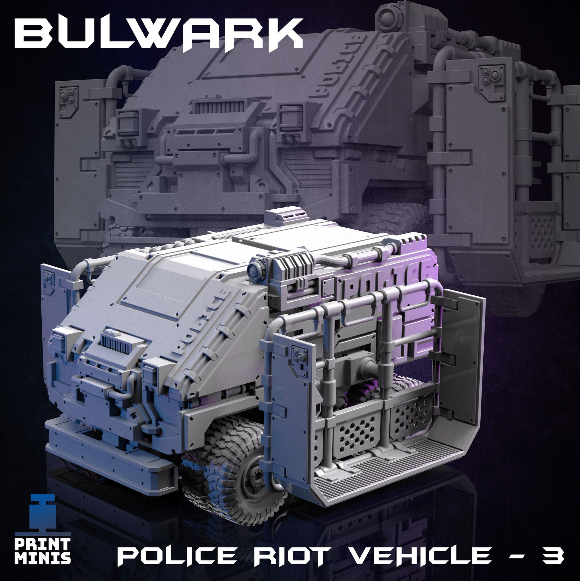 Bulwark Police Raid Vehicle - Print Minis