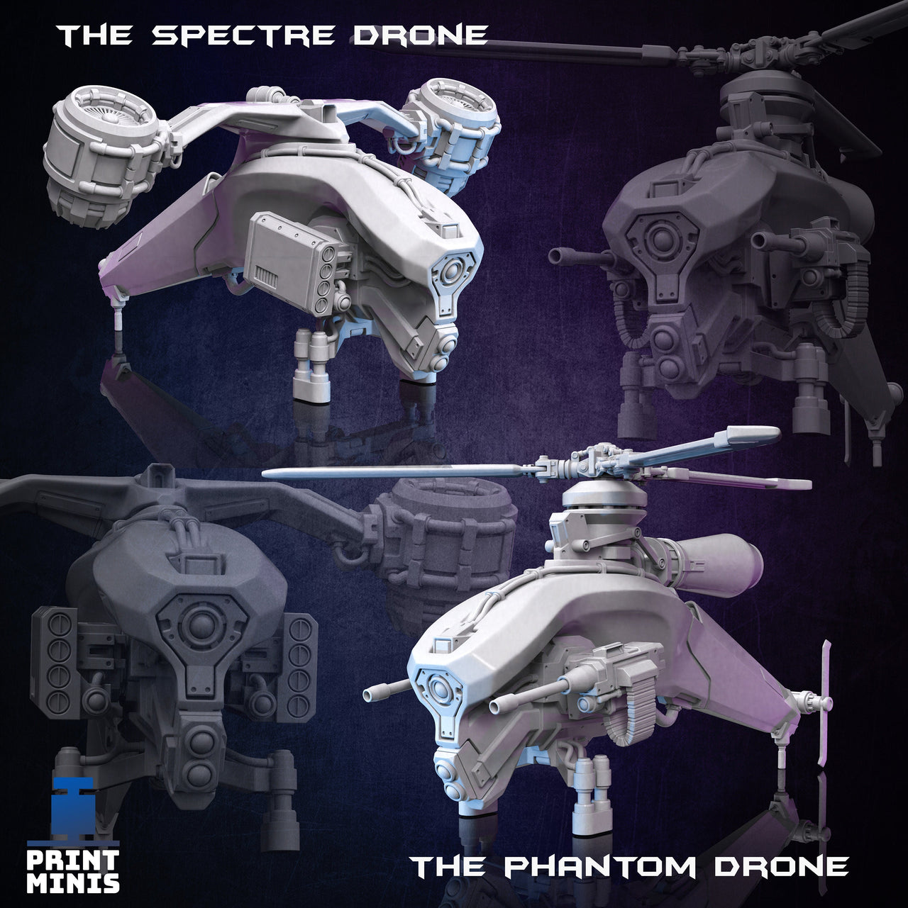 Cyberpunk Drones - Print Minis