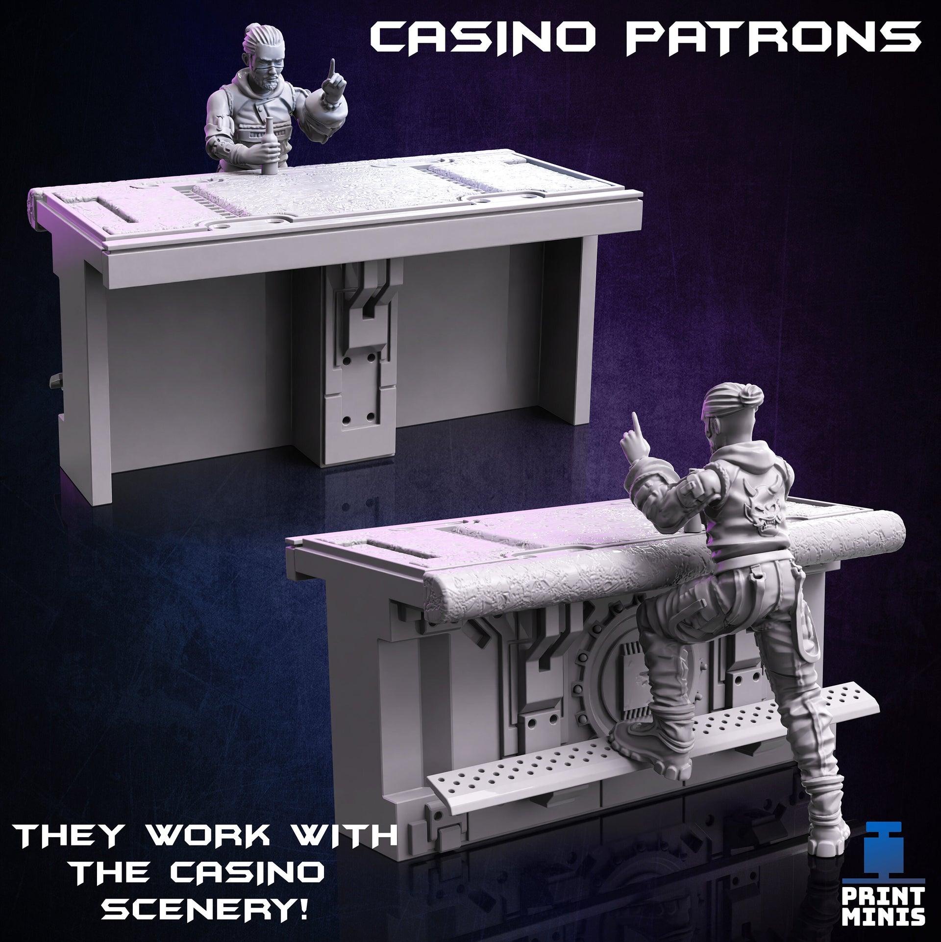Modular Casino Patrons - Print Minis