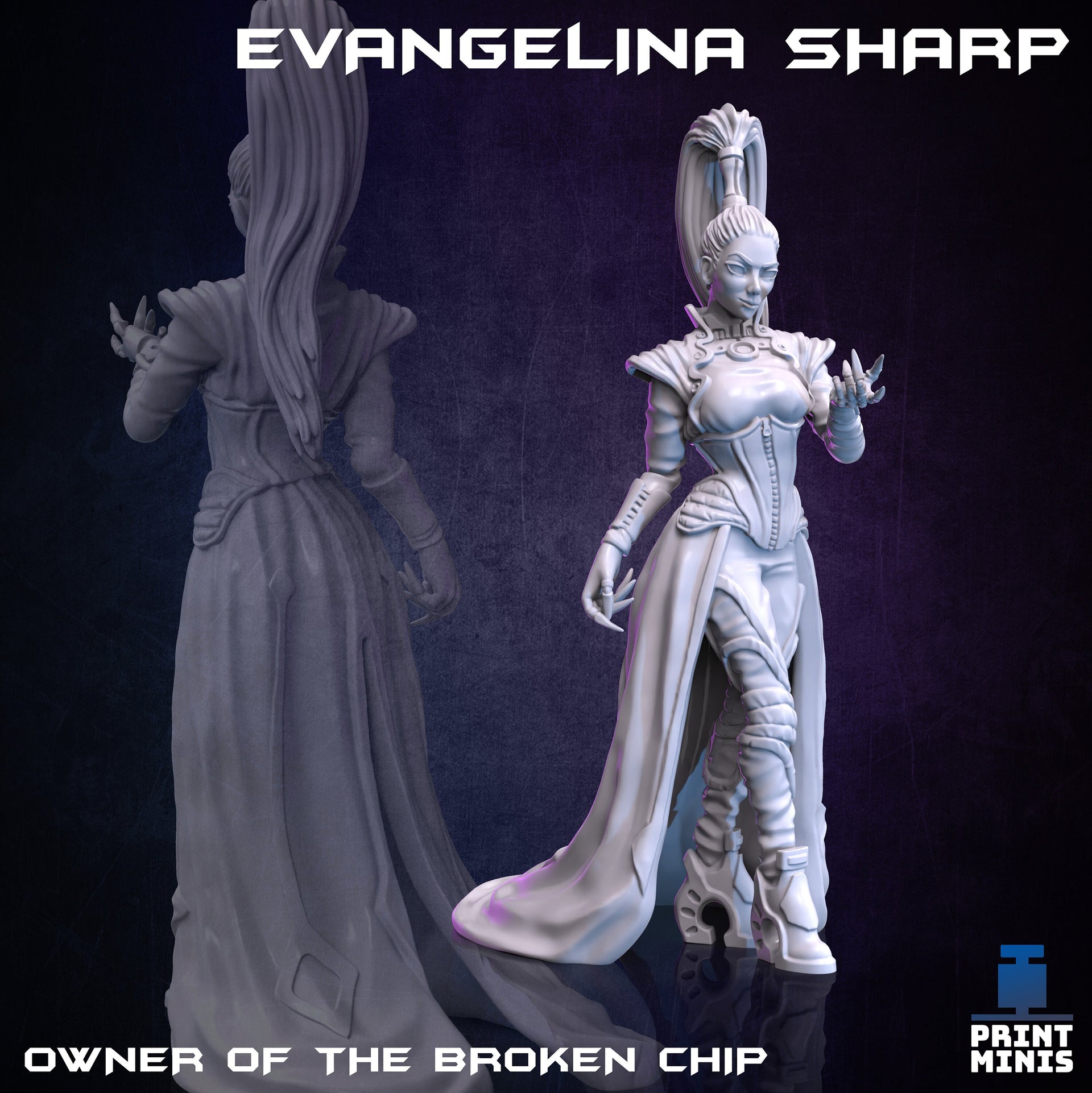 Evangelina Sharp, Owner of the Broken Chip - Print Minis