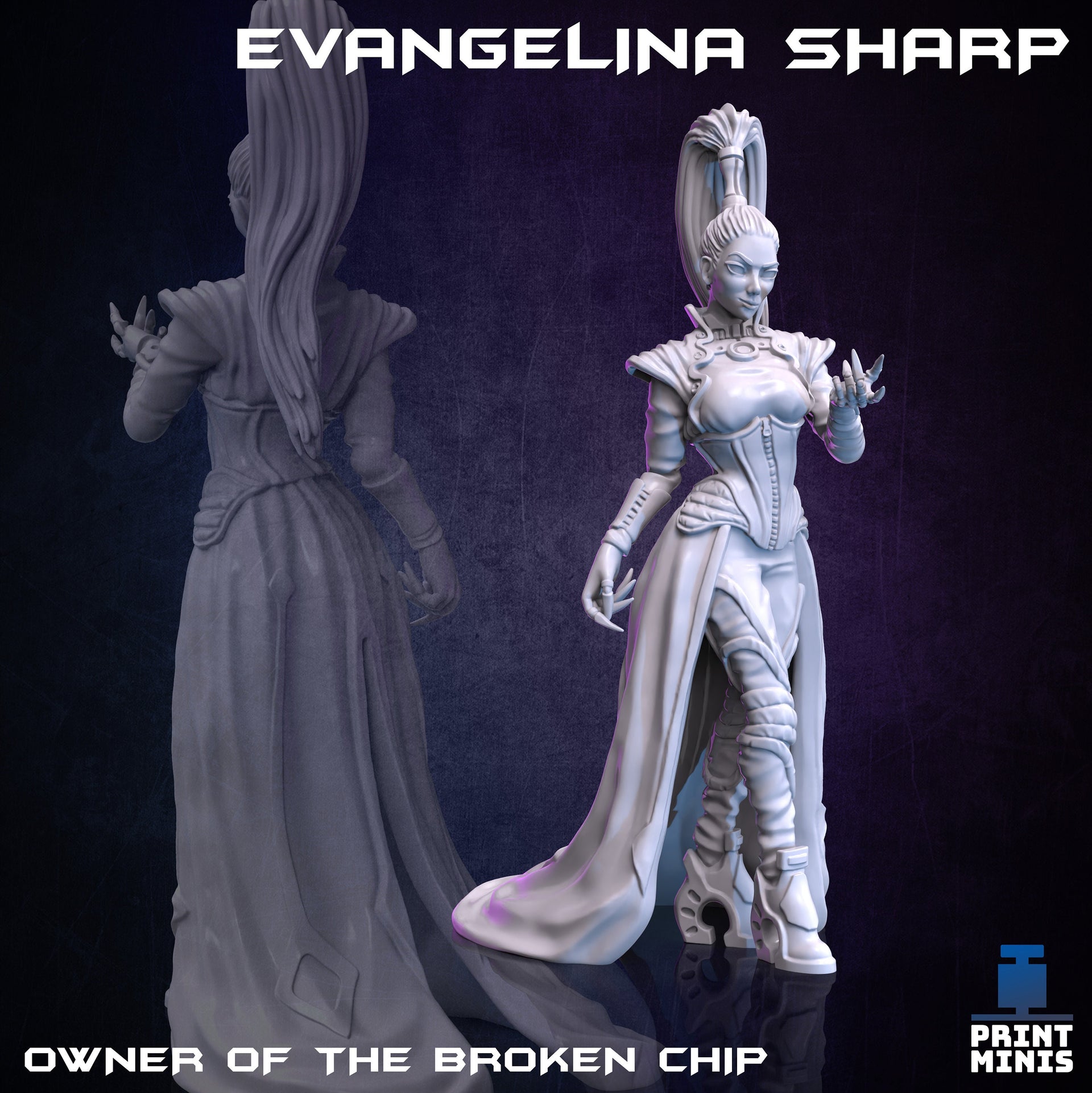 Evangelina Sharp, Owner of the Broken Chip - Print Minis
