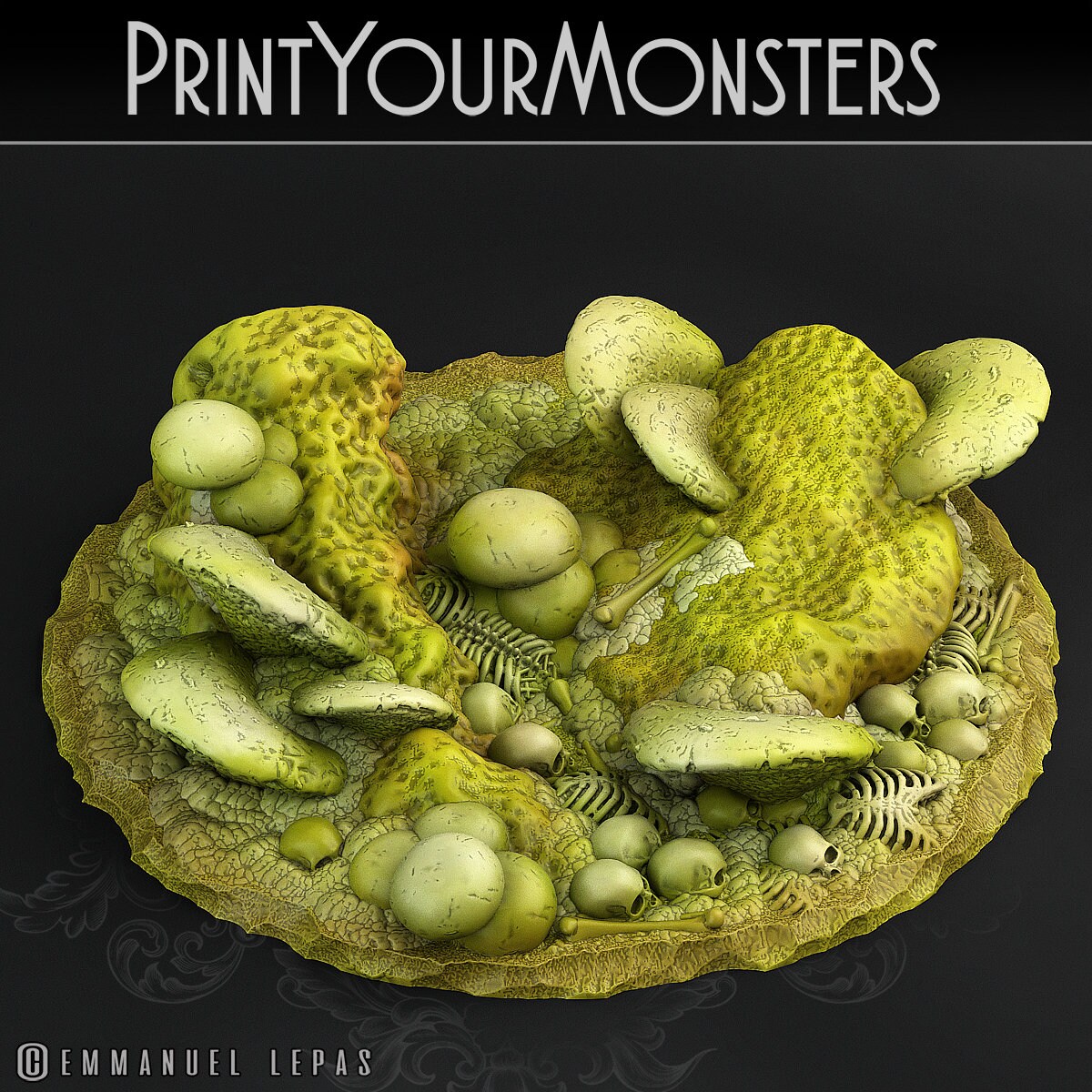 Dancing Toadstool Spider - Print Your Monsters