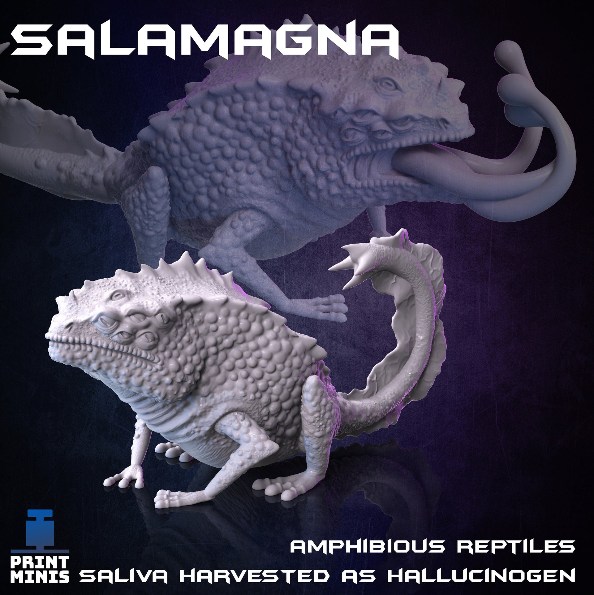 Salamagna Amphibious Reptile - Print Minis