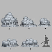 Ice Spider Eggs Scatter Terrain - Fantastic Plants and Rocks