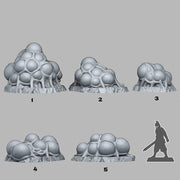 Ice Spider Eggs Scatter Terrain - Fantastic Plants and Rocks