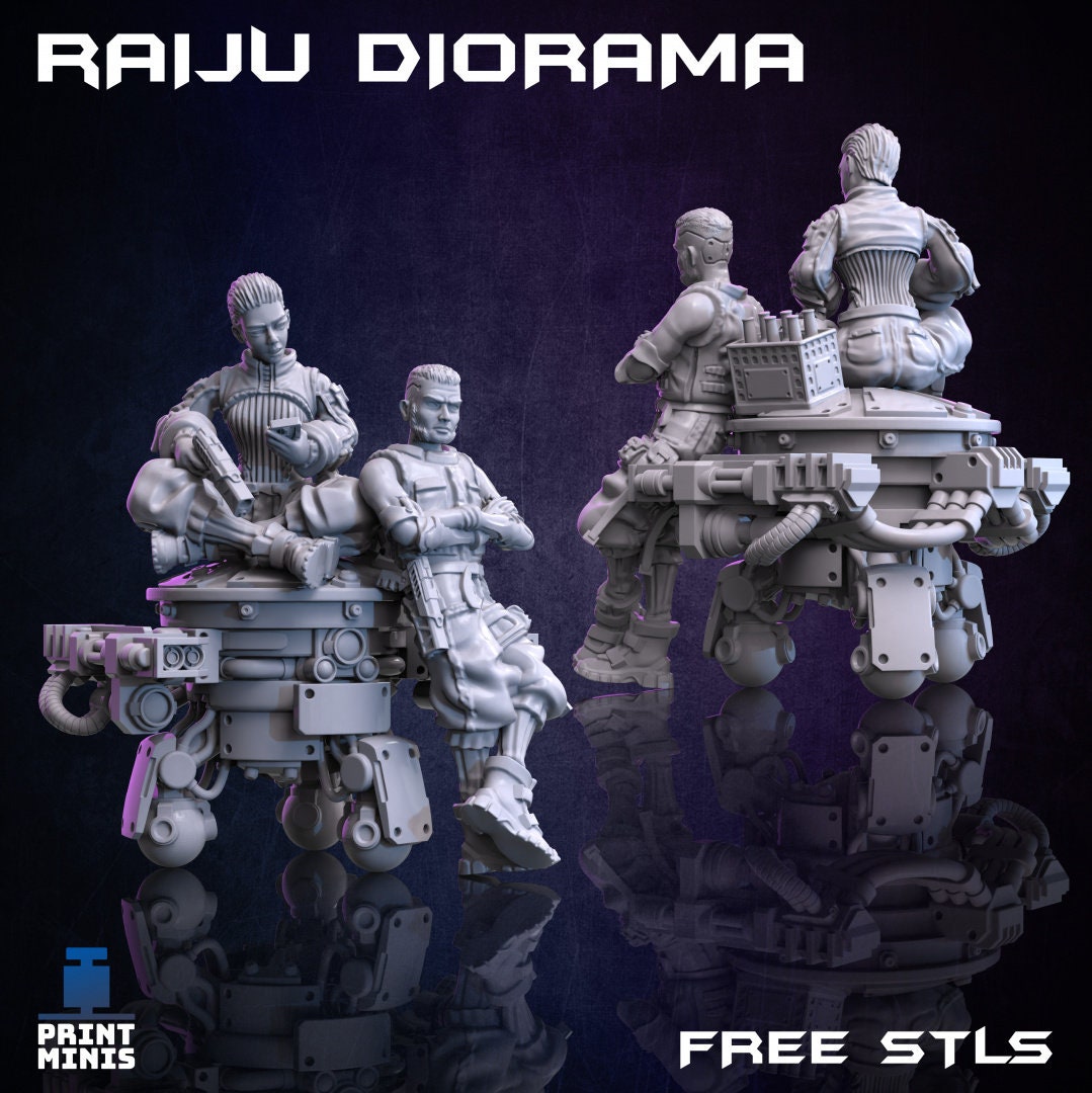 Raiju Diorama - Print Minis