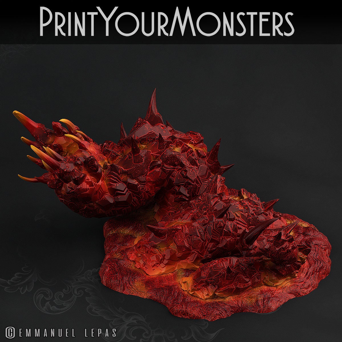 Lava Worm - Print Your Monsters