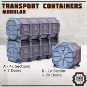Modular Shipping Container Set - Print Minis