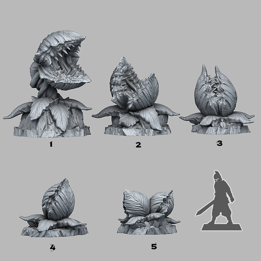 Massive Carnivorous Plants Scatter Terrain - Fantastic Plants and Rocks