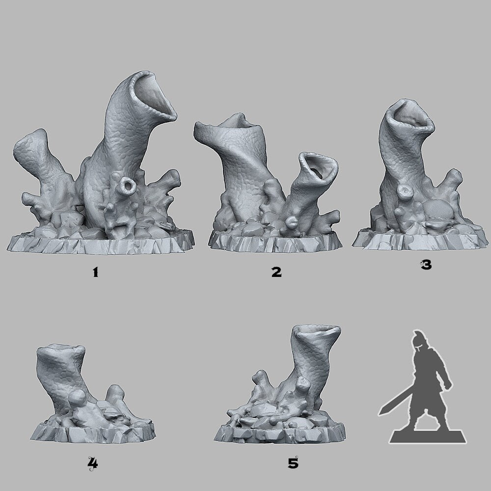 Strange Smoke Hole Cavern Scatter Terrain - Fantastic Plants and Rocks