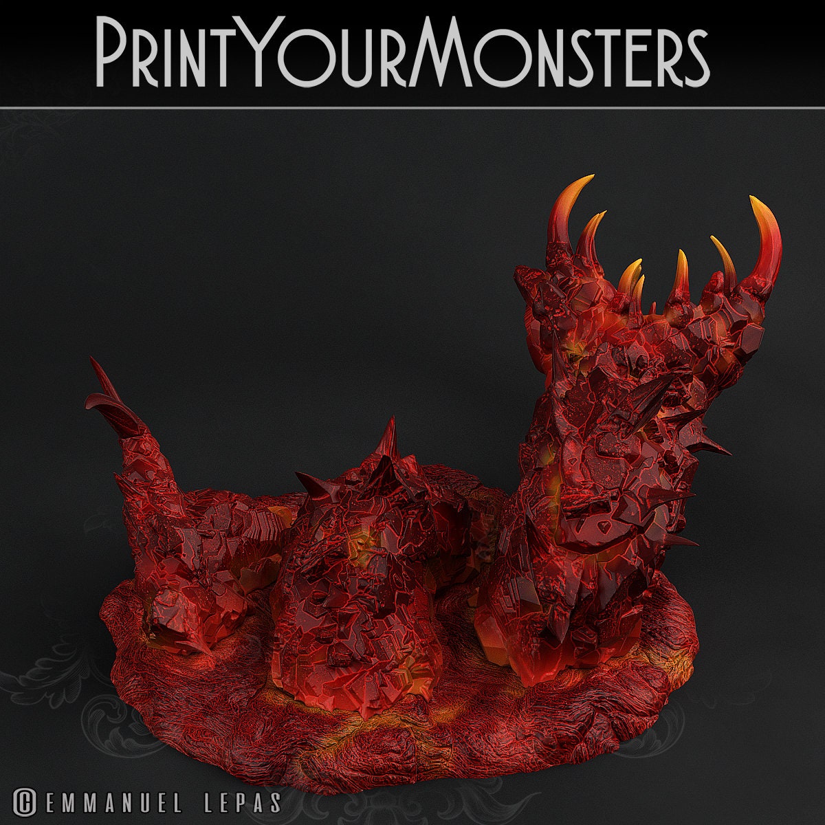 Lava Worm - Print Your Monsters