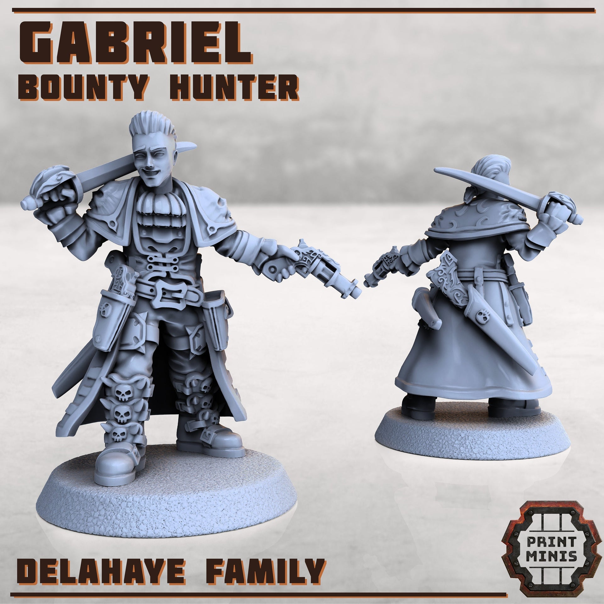 Gabriel, Bounty Hunter - Print Minis