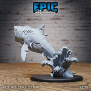 Zombie Shark- Epic Miniatures | 32mm | Pirate Scourge | Prehistoric| Undead | Megalodon