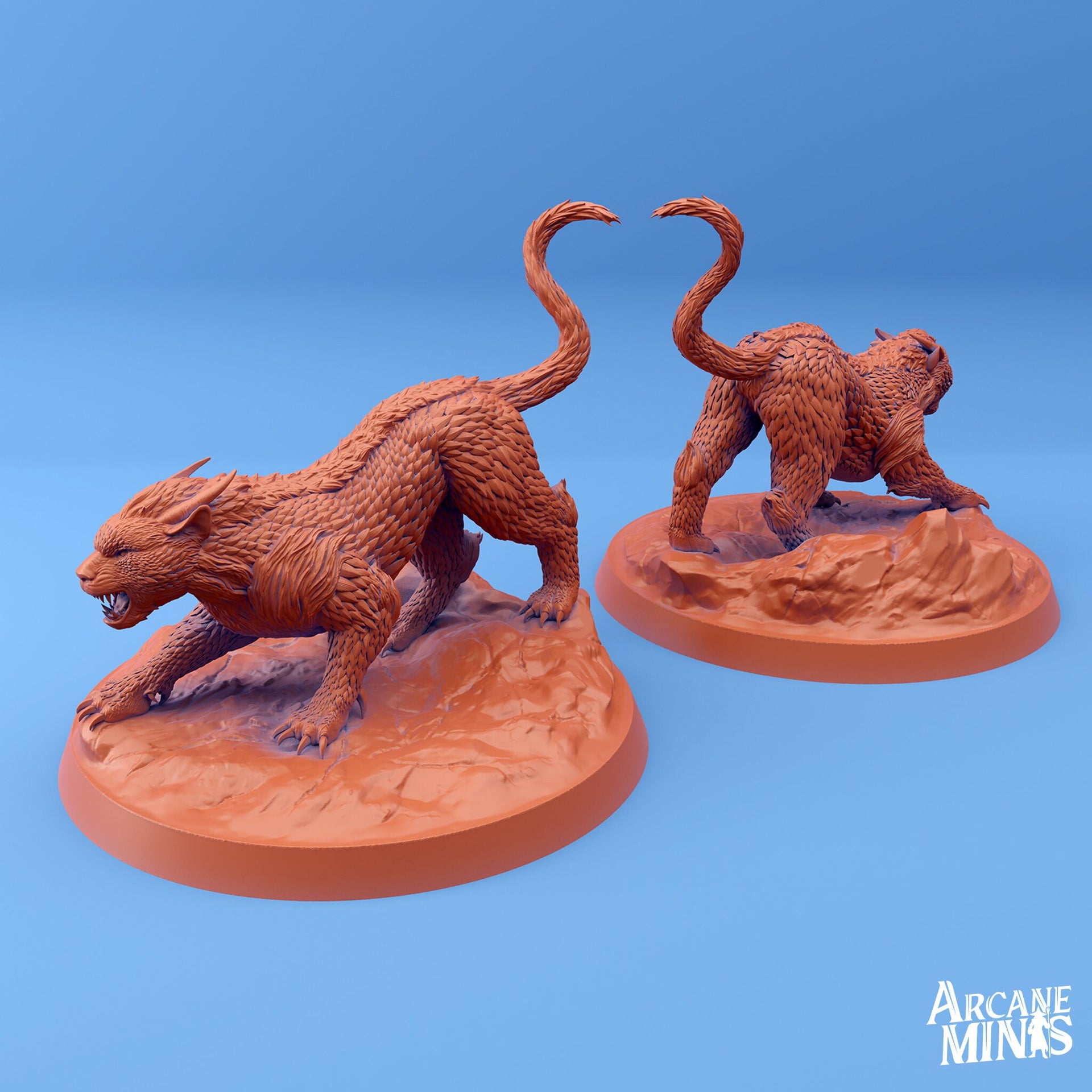 Sorcat Male, Alien Jaguar - Arcane Minis | 32mm | Tiger | Leopard