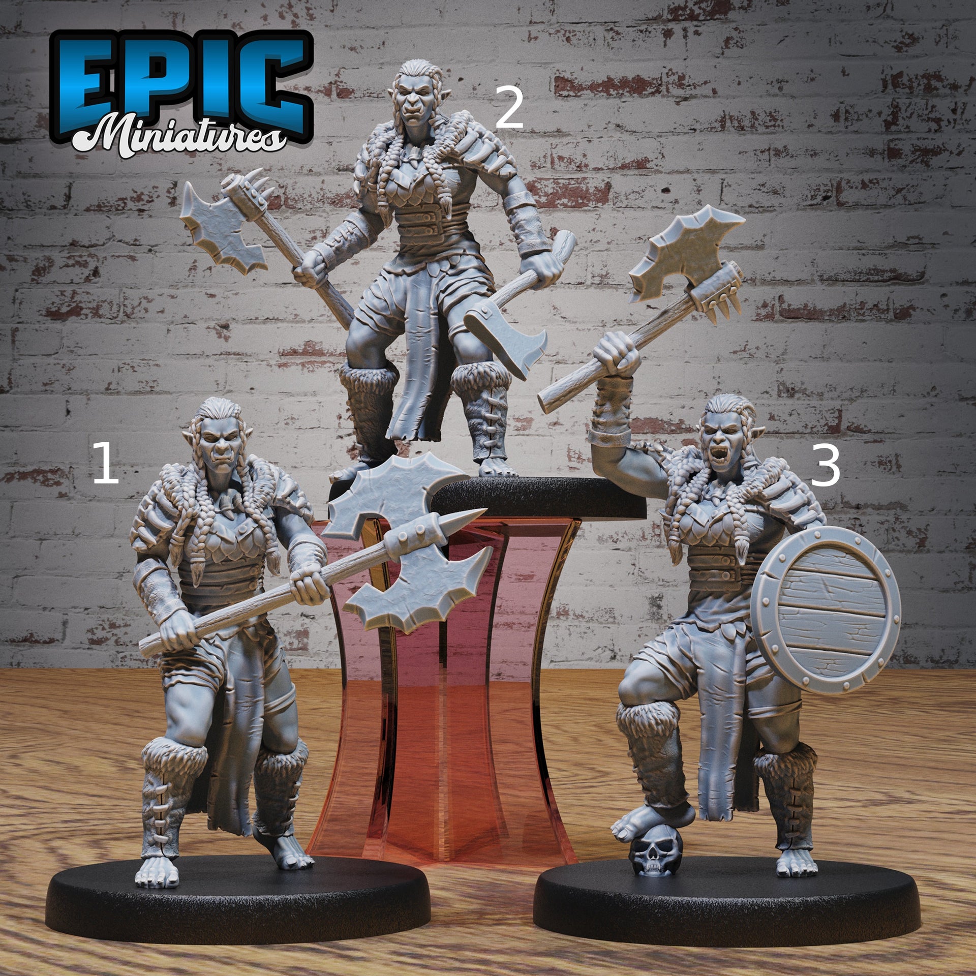 Half Orc Marauder Female - Epic Miniatures | 28mm | 32mm | Bandit Camp | Fighter | Mercenary | Warrior