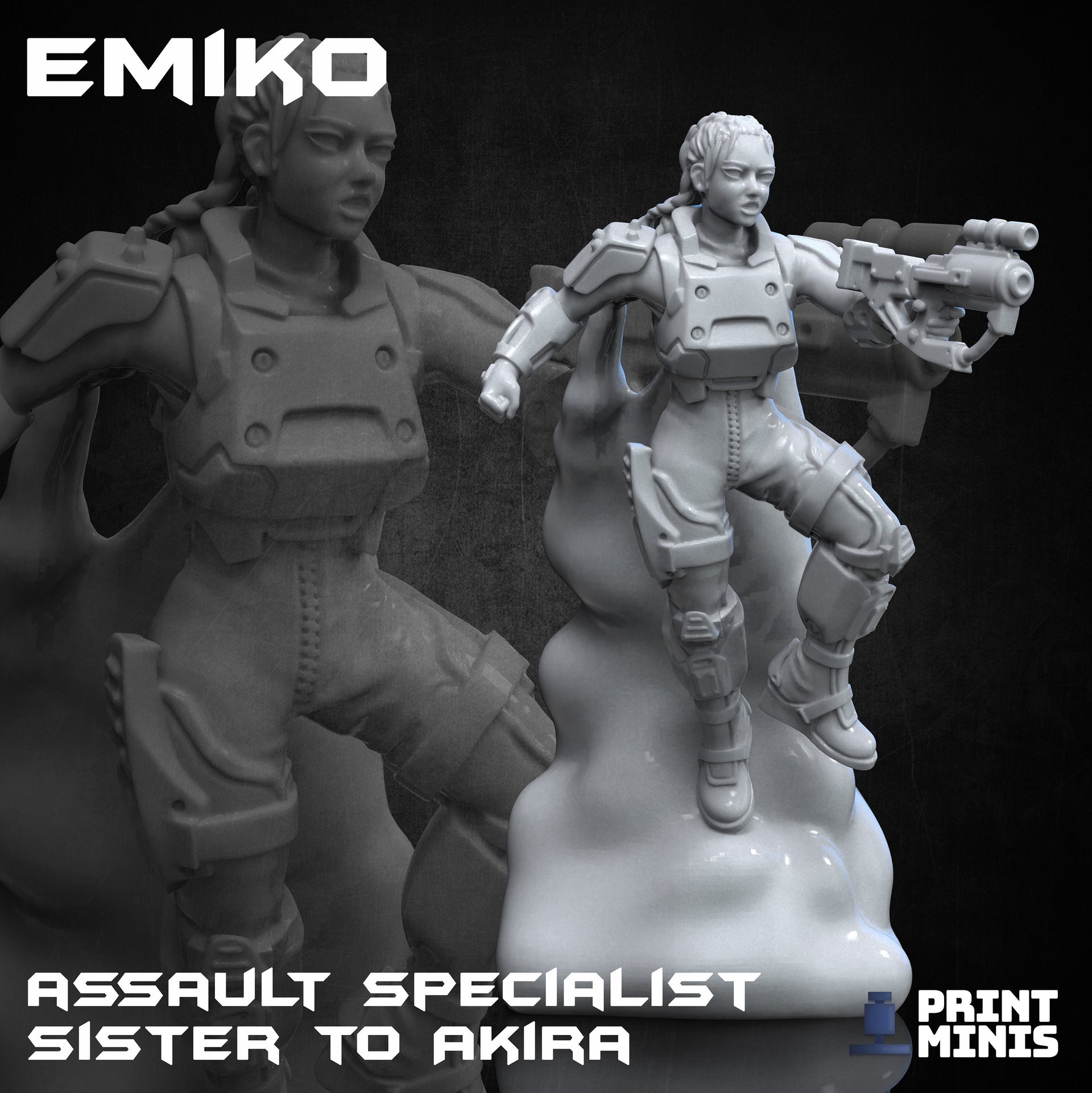 Emiko, Assault Specialist - Print Minis