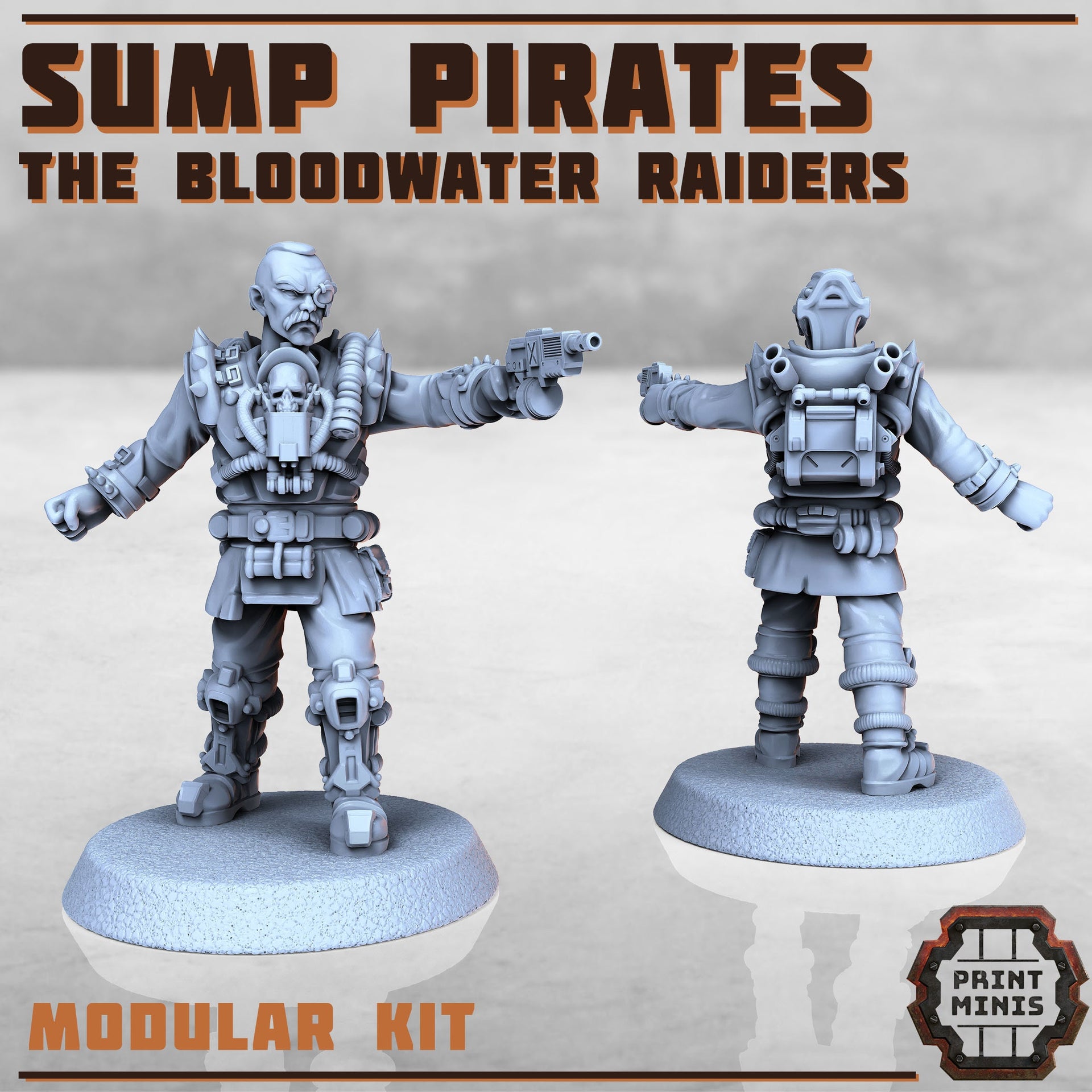 Sump Pirates, Modular Wasteland Gang - Print Minis