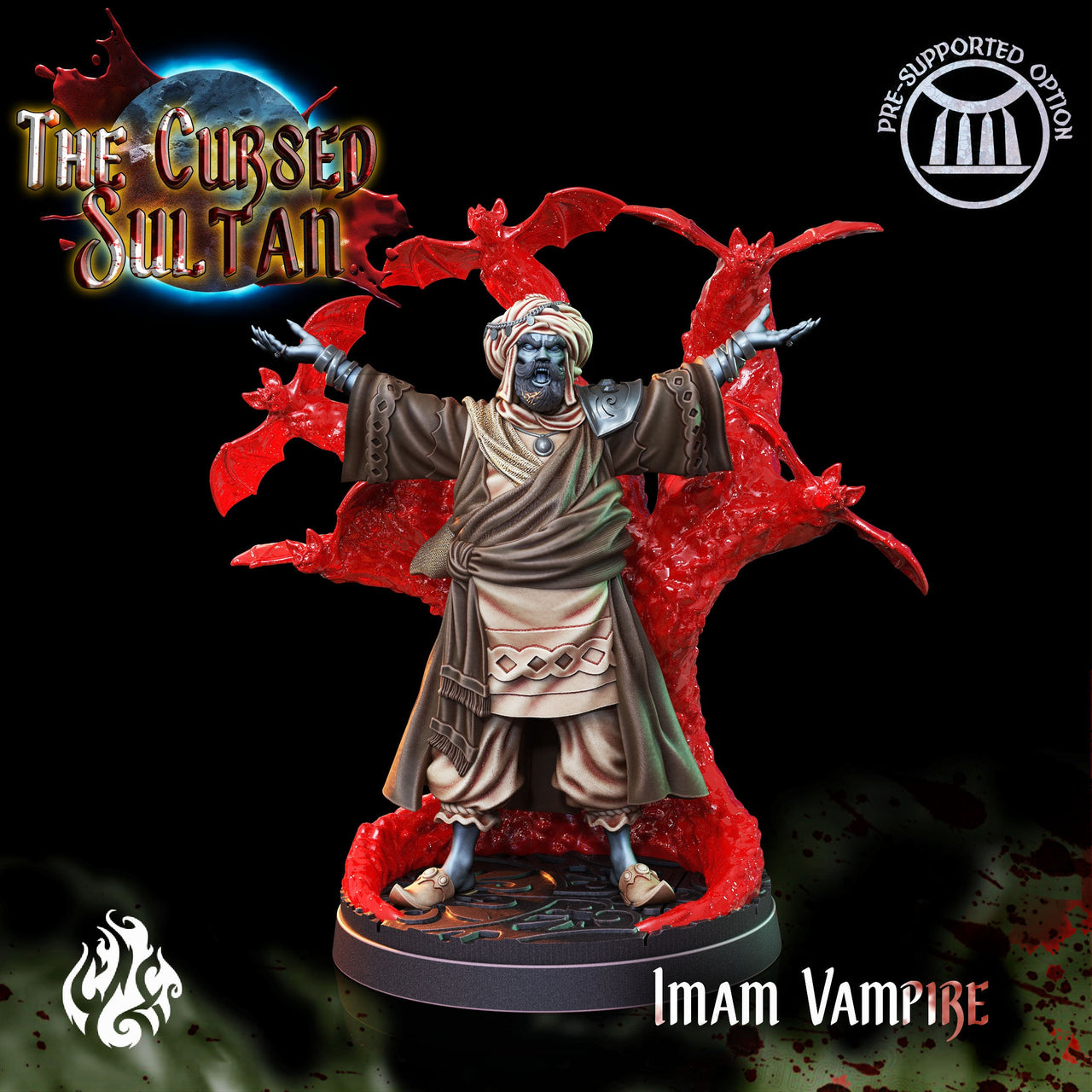 Imam, Vampire Priest - Crippled God Foundry | 32mm | The Cursed Sultan | Monk | Traveller | Merchant
