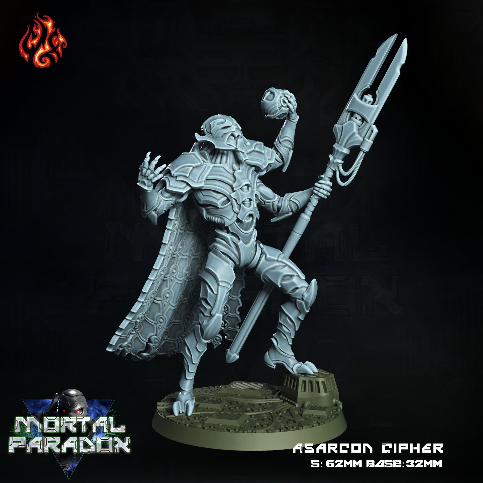 Asarcon Cipher, Robot Lord - Crippled God Foundry - Mortal Paradox | 32mm | Scifi | Commander | General