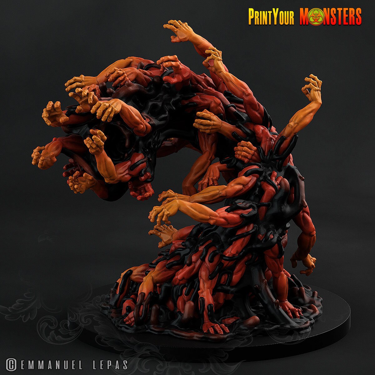 Gortha-Shadow Worm, Hand Elemental - Print Your Monsters | 32mm | The Abyssal Hand Horrors