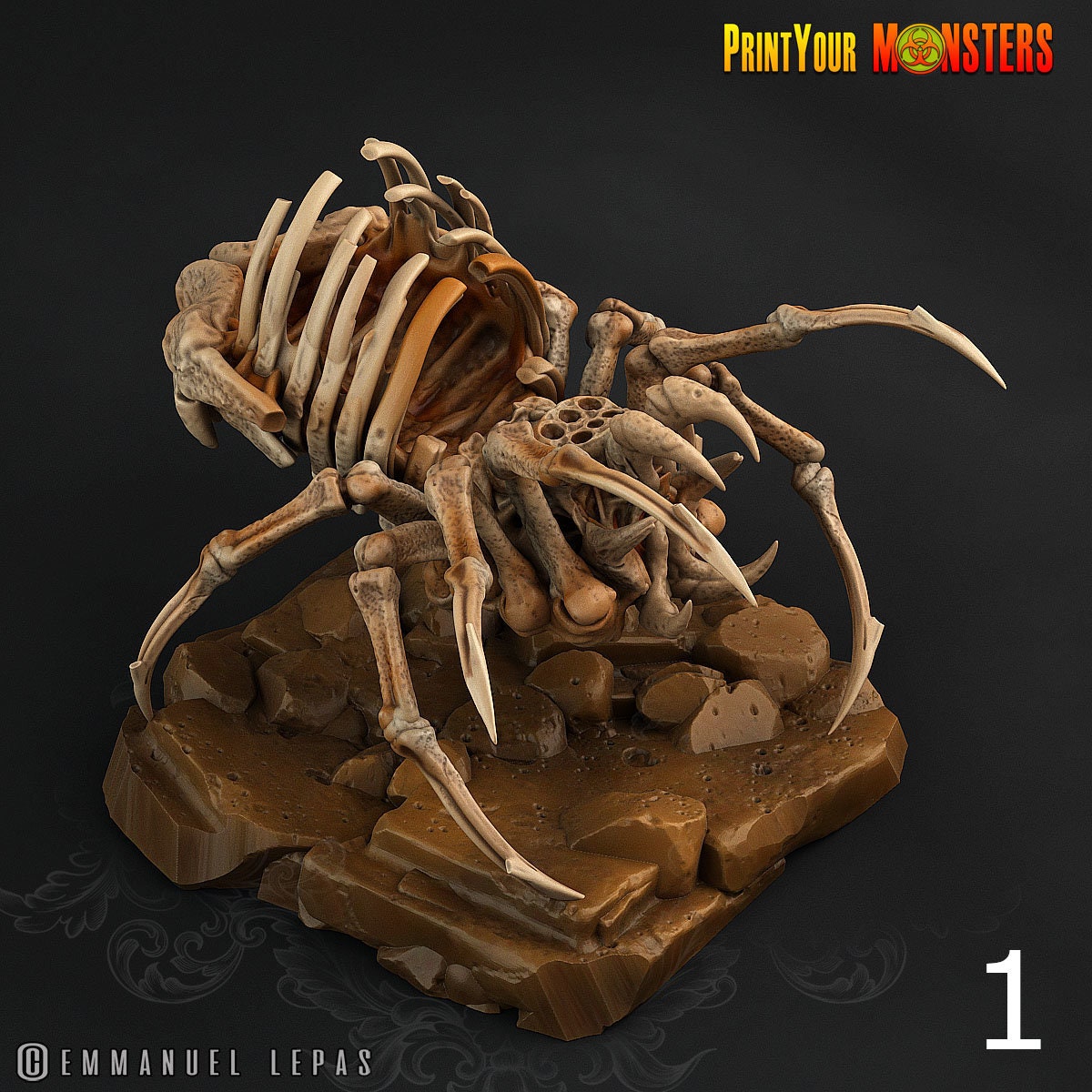 Bone Spiders - Print Your Monsters | 32mm | Ancient Bones | Skeleton | Undead