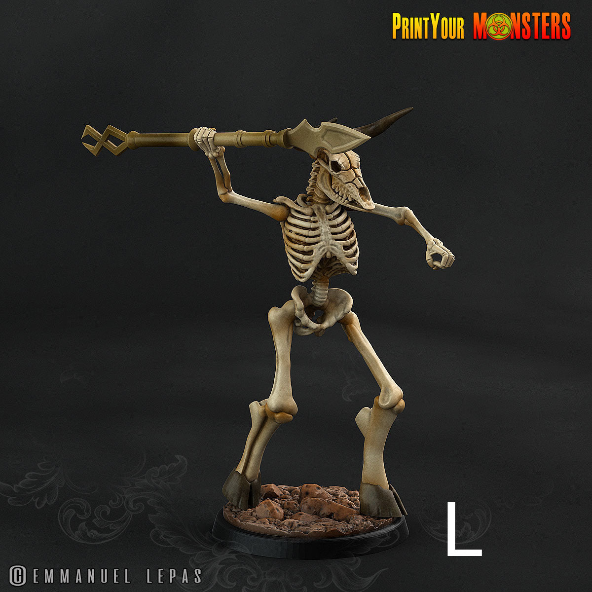 Minotaur Skeletons - Print Your Monsters | 32mm | Ancient Bones | Undead