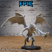 Draconic Demon Copper - Epic Miniatures | Infernal Assault | 28mm | 32mm | Dragonkin | Demon | Fighter
