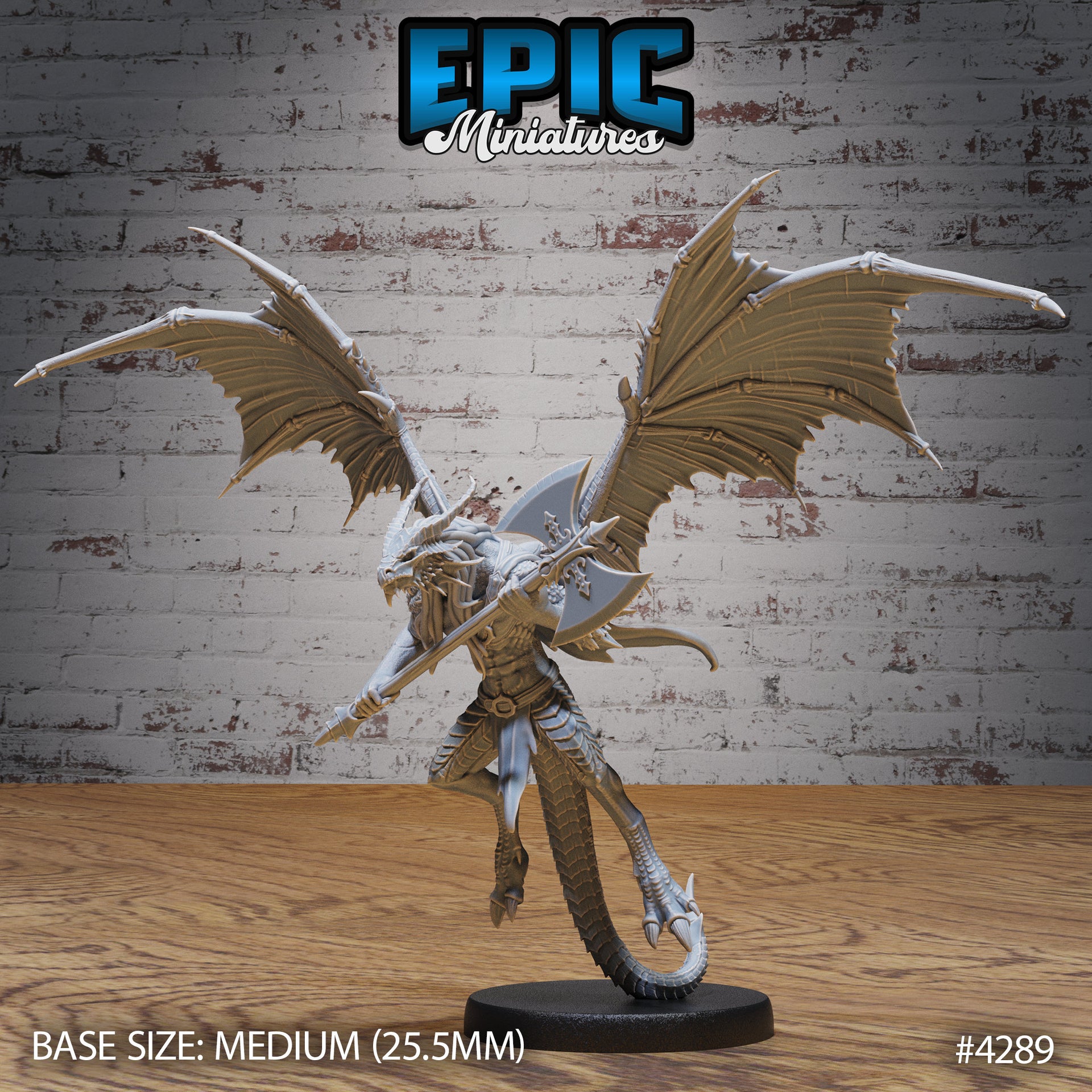 Draconic Demon Copper - Epic Miniatures | Infernal Assault | 28mm | 32mm | Dragonkin | Demon | Fighter