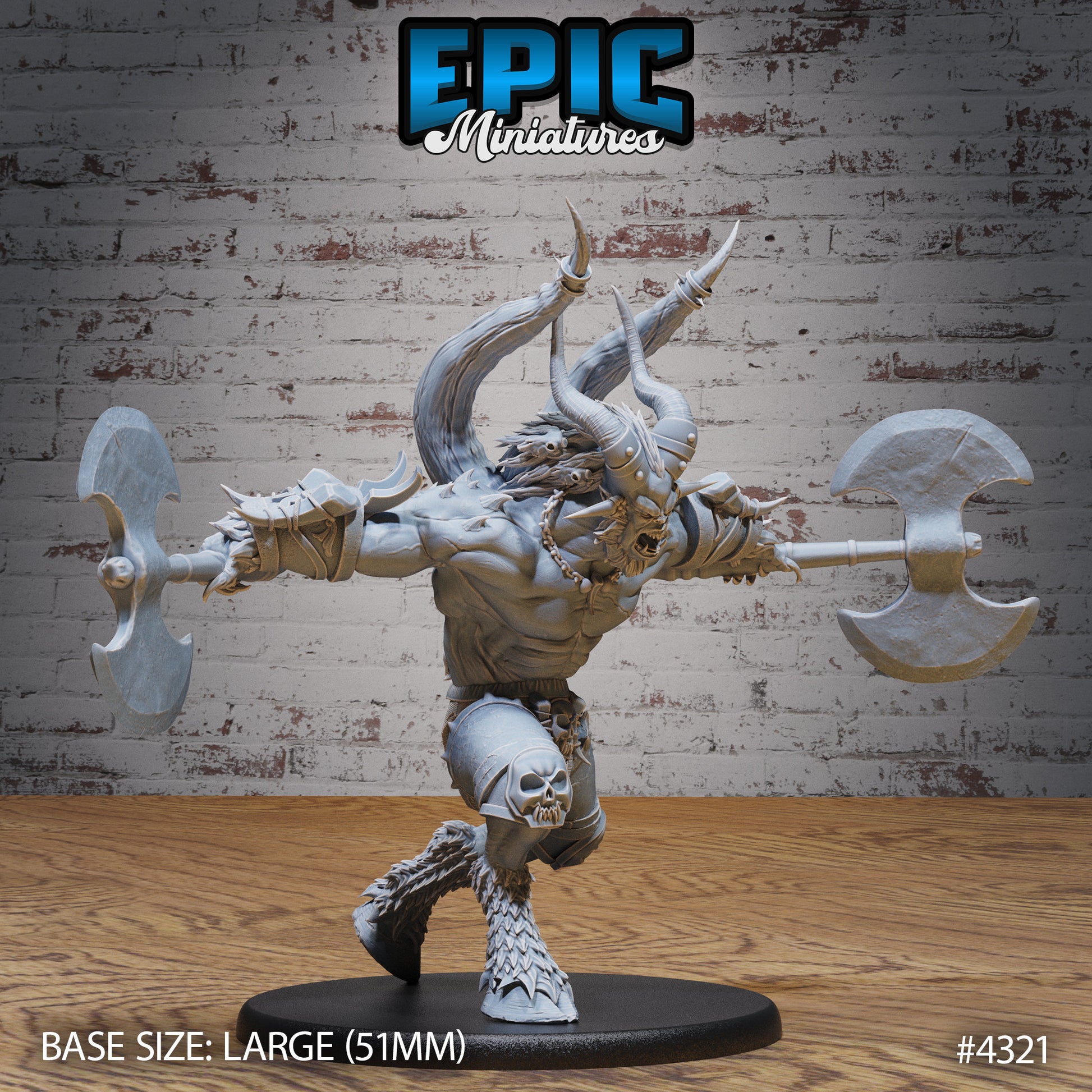 Red Demont - Epic Miniatures | Infernal Assault | 28mm | 32mm | Demon | Devil | Champion | Barbarian