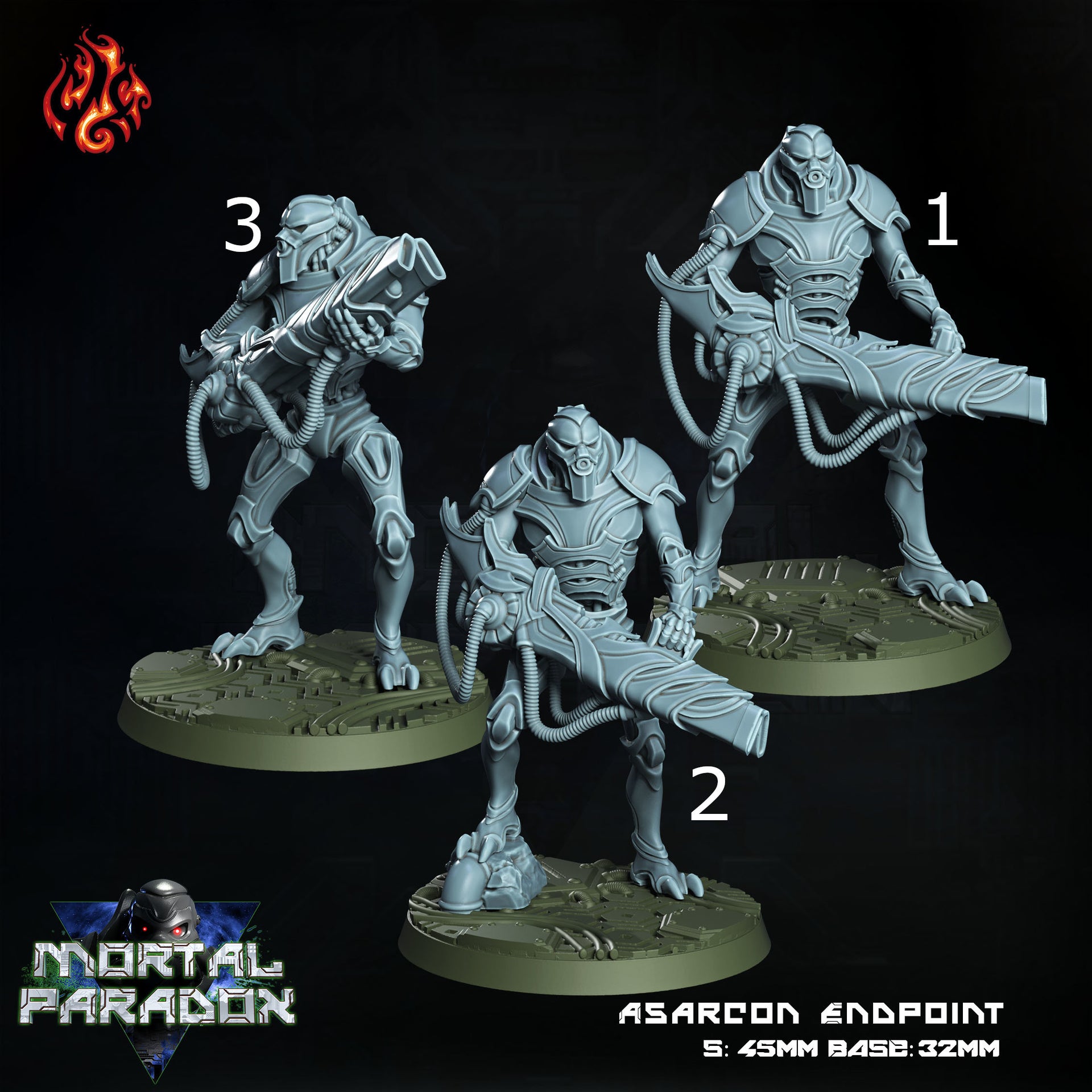 Asarcon Endpoint, Robot Legion Heavy Trooper- Crippled God Foundry - Mortal Paradox | 32mm | Scifi | Gunner | Soldier