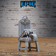 Mimic Chair- Epic Miniatures | City Sewers | 28mm | 32mm | Dining Room | Trap | Town