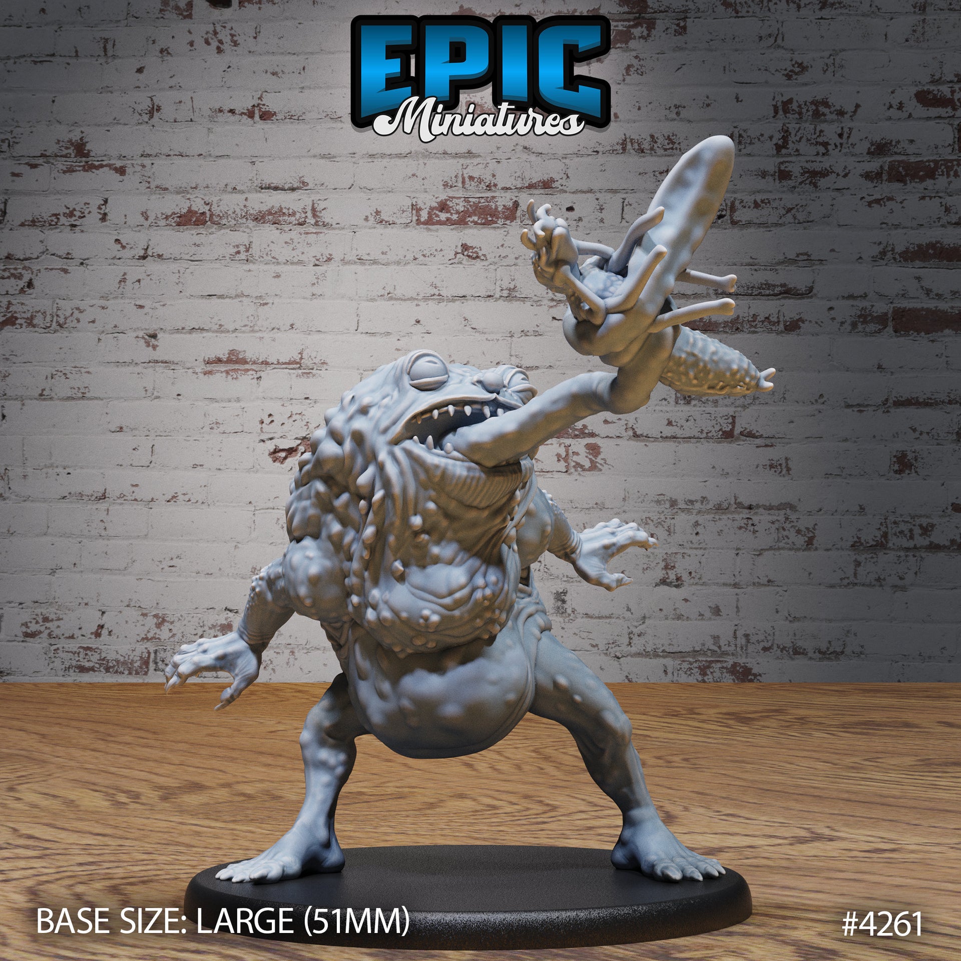 Sewer Toad - Epic Miniatures | City Sewers | 28mm | 32mm | Tongue | Mutant | Demon