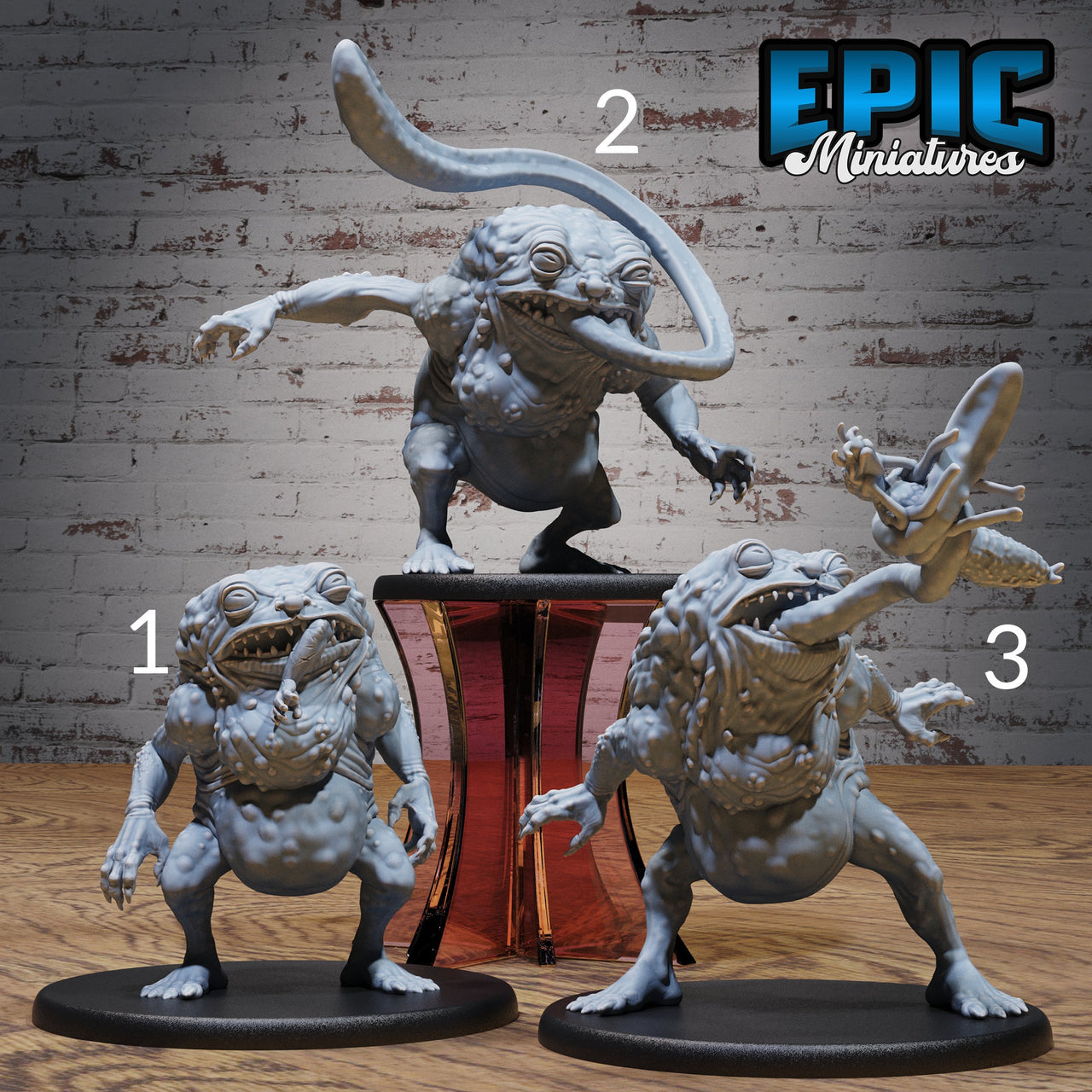 Sewer Toad - Epic Miniatures | City Sewers | 28mm | 32mm | Tongue | Mutant | Demon