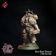 Black Guard Trooper, Chaos Gunners - Crippled God Foundry - Taint of Chaos | 32mm | Scifi | Power Armor | Soldier