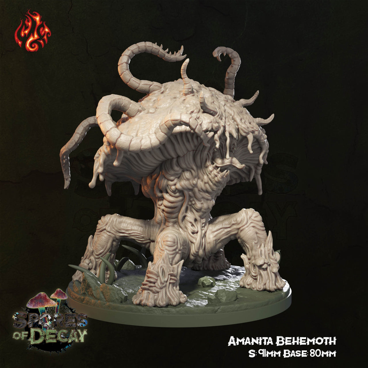 Aminita Behemoth, Giant Mushroom Monster - Crippled God Foundry - Spores of Decay | D&D | 32mm | Fungus | Cordyceps