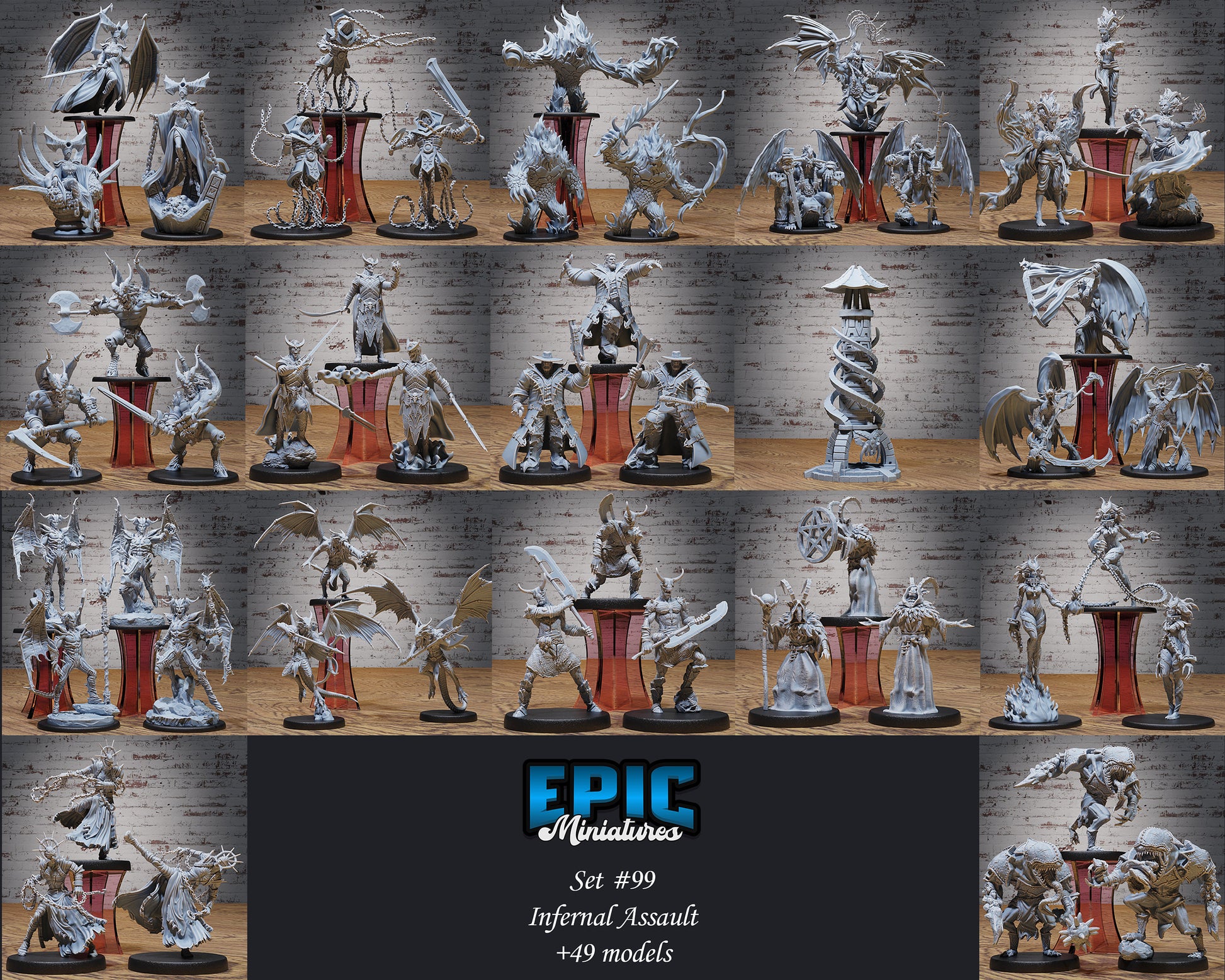 Demon Hunter - Epic Miniatures | Infernal Assault | 28mm | 32mm | Gun | Trench coat