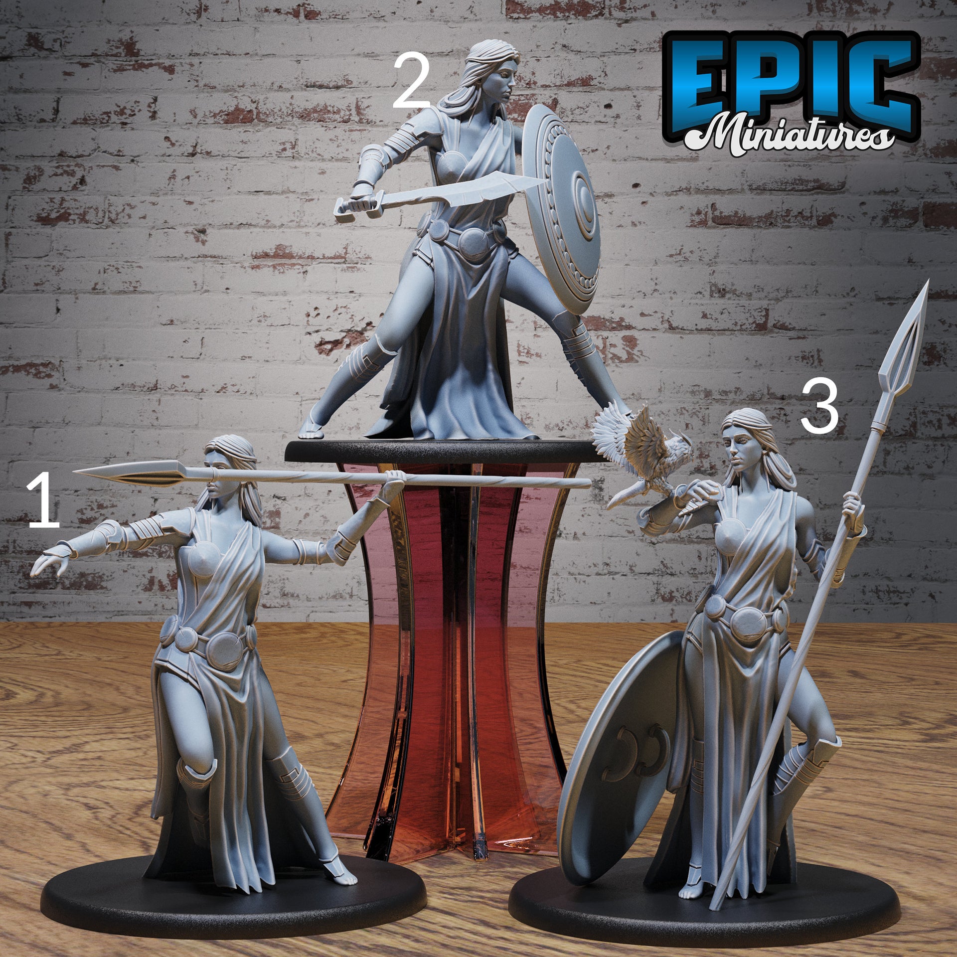 Goddess Athena Avatar - Epic Miniatures | Olympian Legends | 28mm | 32mm | Greek | Fighter | Paladin | Guard | Diety