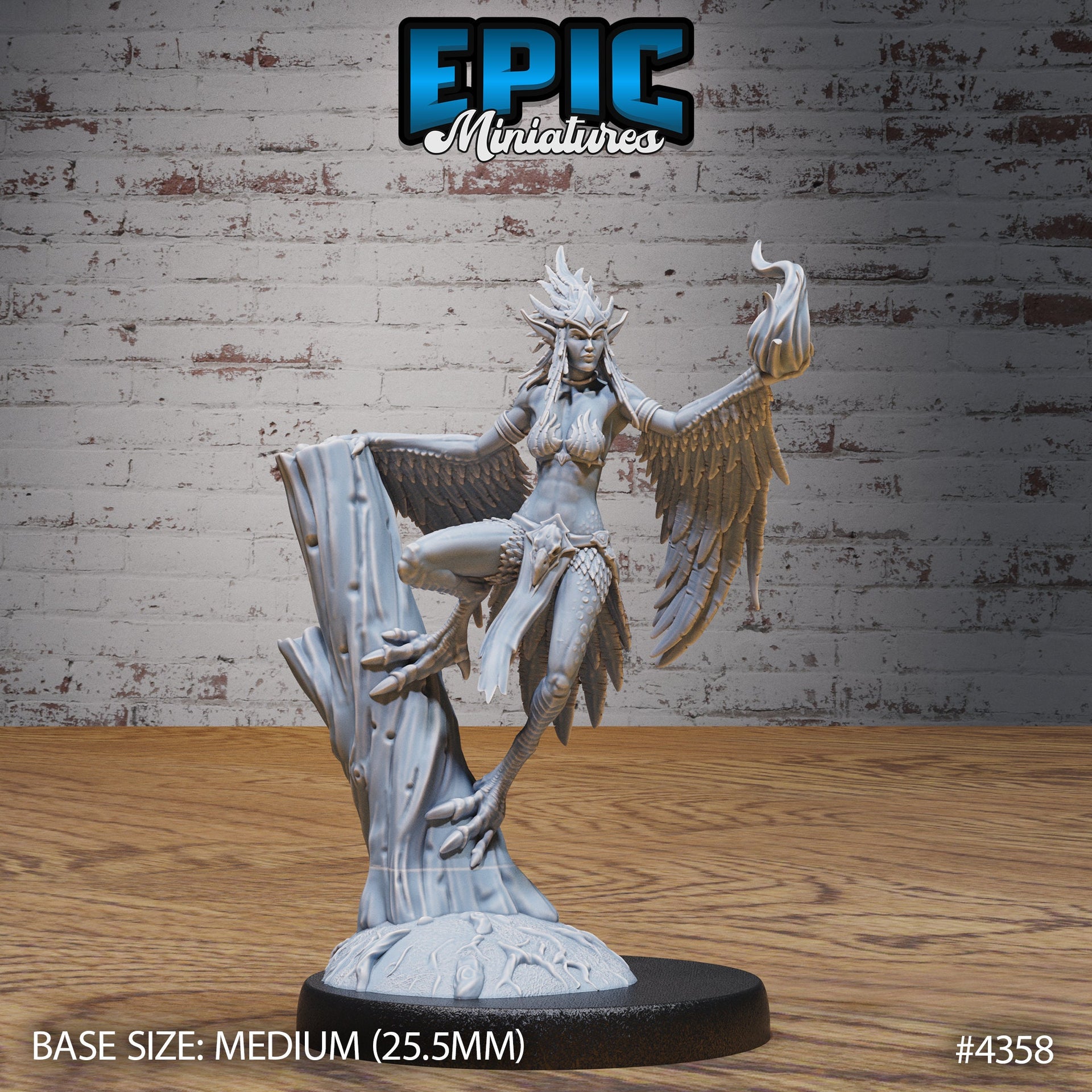 Harpy Classic - Epic Miniatures | Olympian Legends | 28mm | 32mm | Birdfolk | Hunting | Demon