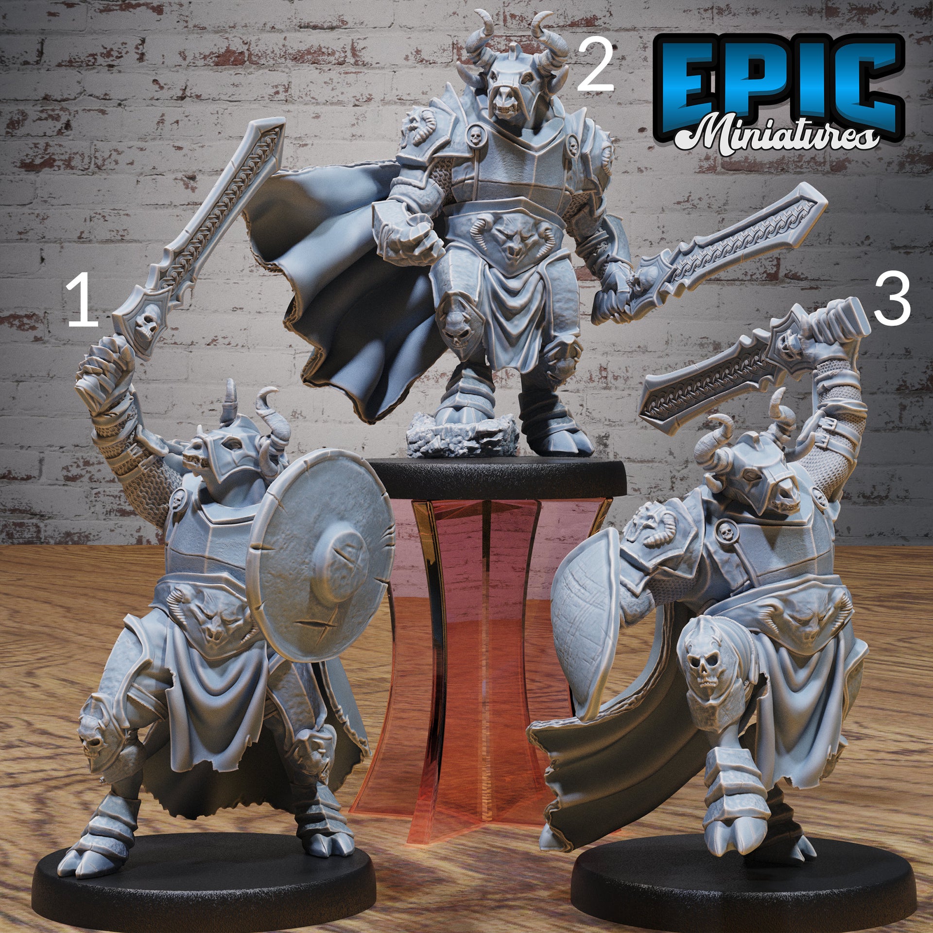 Minotaur Paladin - Epic Miniatures | Olympian Legends | 28mm | 32mm | Greek | Fighter | Knight | Chaos