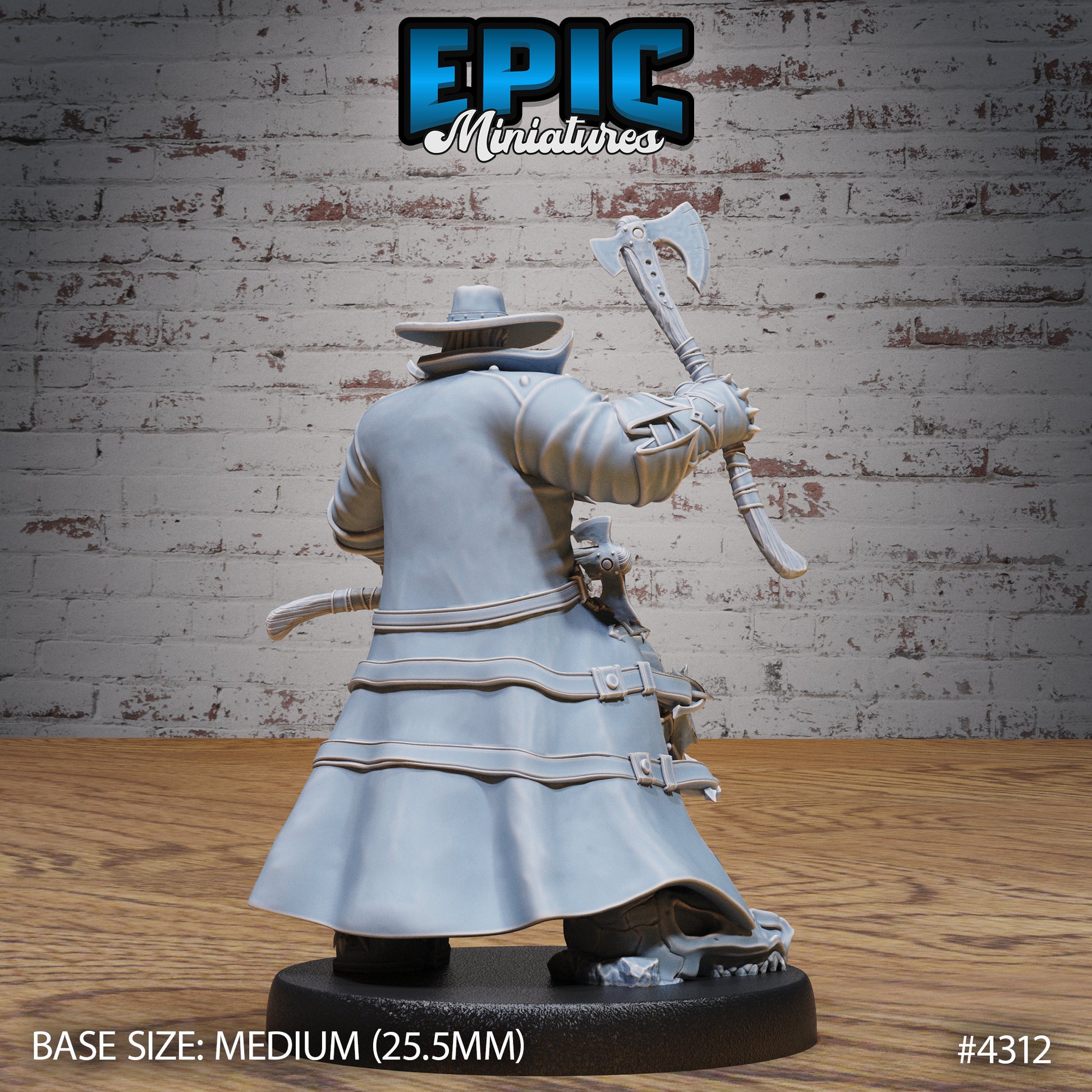 Demon Hunter - Epic Miniatures | Infernal Assault | 28mm | 32mm | Gun | Trench coat