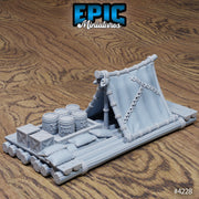 Sewers Scatter Terrain - Epic Miniatures | Infernal Assault | 28mm | 32mm | Pipes | Vats | Raft