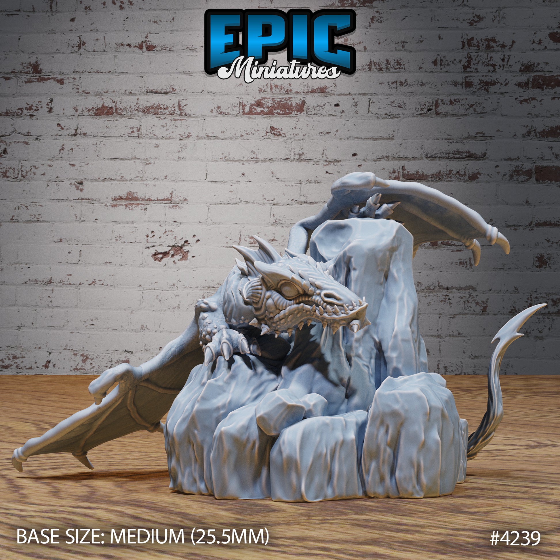 Black Wyrmling- Epic Miniatures | City Sewers | 28mm | 32mm | Baby | Dragon