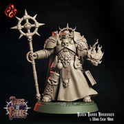 Black Guard Harbinger, Chaos Commander - Crippled God Foundry - Taint of Chaos | 32mm | Scifi | Power Armor | Soldier | Psychic