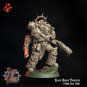Black Guard Trooper, Chaos Gunners - Crippled God Foundry - Taint of Chaos | 32mm | Scifi | Power Armor | Soldier